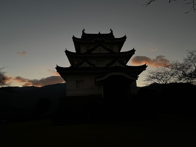 １２月の宇和島城